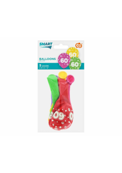 Balony liczba 60 urodziny 30cm 5szt