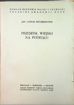 Przemysł wiejski na Podhalu