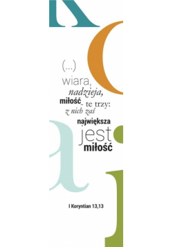 Zakładka duża - Wiara, nadzieja, miłość