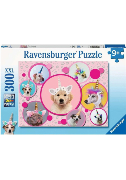 Puzzle XXL 300 Pieski jednorożce