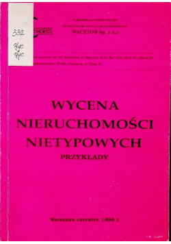 Wycena Nieruchomości Nietypowych Przykłady