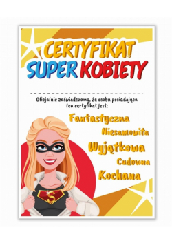 Dyplom A4 Super Kobiety 02 5szt