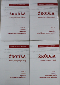 Źródła z dziejów myśli polskiej Tom 1 do 4