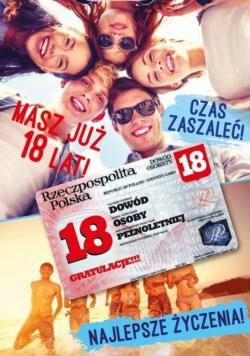 Karnet Urodziny Osiemnastka Gift-M-97