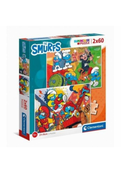 Puzzle 2x60 Supercolor Smerfy