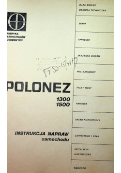 Polonez 1300 1500 Instrukcja Napraw samochodu