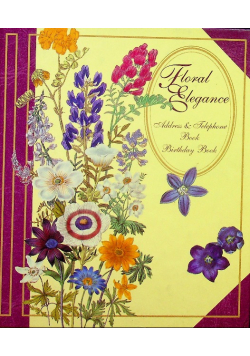 Floral Elegance Address and Telephone Book Birthday Book