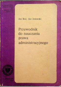 Przewodnik do nauczania prawa administracyjnego jeżewski