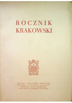 Rocznik Krakowski tom XLIX