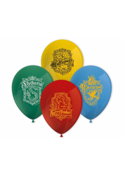 Balony Harry Potter Hogwarts Houses MIX 8szt