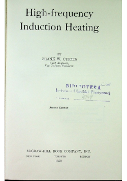 High frequency induction heating 1950 r.