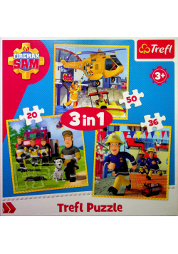 Puzzle 3w1 Strażak Sam w akcji NOWA
