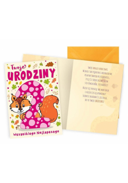 Karnet Urodziny 2 wiewiórka