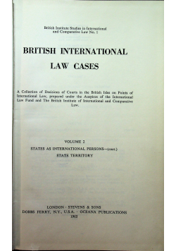 British International law cases Volume 2