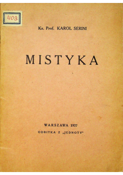 Mistyka 1927 r.