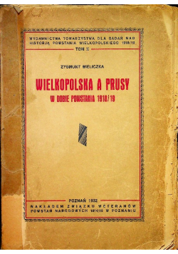 Wielkopolska a prusy w dobie powstania 1918 / 19