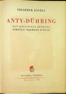Duhring Pan Eugeniusz Duhring dokonuje przewrotu w nauce 1949 r.