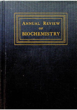 Annual review of biochemistry part 1