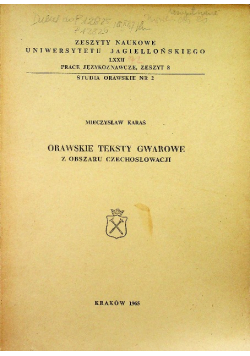 Orawskie teksty gwarowe