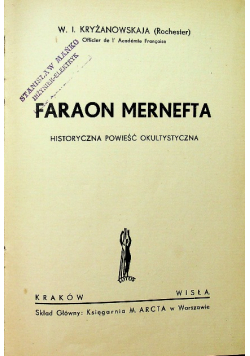 Faraon Mernefta ok 1939 r.