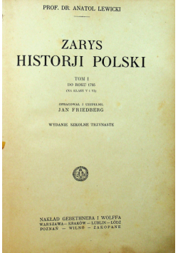 Zarys Historji Polski 1928 r.