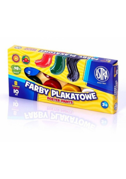 Farby plakatowe 8 kolorów 10 ml