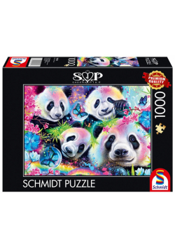Puzzle 1000 Sheena Pike Pandy i kwiaty