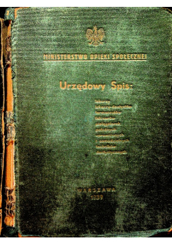 Ministerstwo opieki społecznej urzędowy spis !939 r.