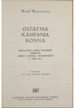 Ostatnia kampania konna