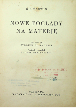 Nowe Poglądy na Mateję 1882 r.