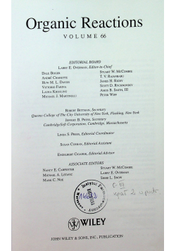 Organic reactions vol 66