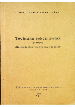 Technika sekcji zwłok 1947 r