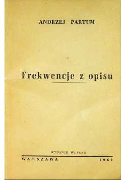 Frekwencje z opisu autograf autora