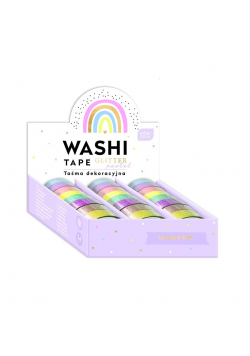 Taśma dekoracyjna Glitter Pastel (24szt)