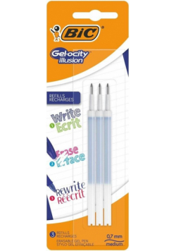 Wkład żelowy Gel-ocity 0.7mm niebieski 3szt BIC
