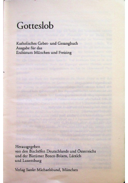 Gotteslob katholisches gebet