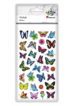 Naklejki wypukłe motyle mix 31szt