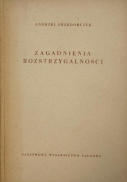 Zagadnienia rozstrzygalności