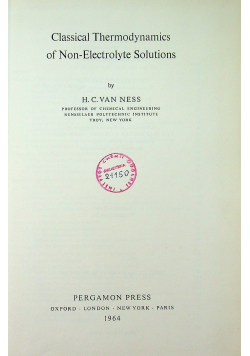 Classical thermodynamics of non electrolyte solutions