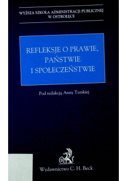 Refleksje o prawie państwie i społeczeństwie