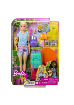 Barbie Malibu na kempingu lalka+akcesoria