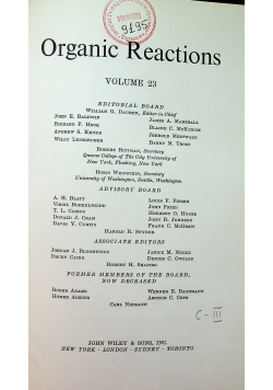 Organic reactions vol 23