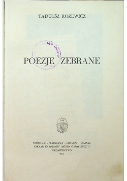 Różewicz Poezje zebrane