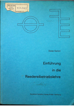 Einfuhrung in die Reedereibetriebslehre
