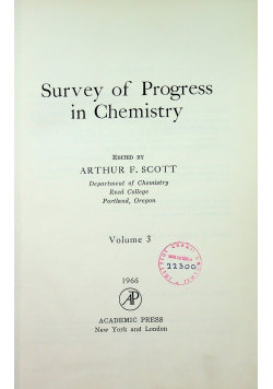 Survey of Progress in Chemistry