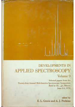Developments in applied spectroscopy volume 9