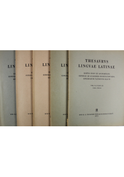Thesavrvs lingvae latinae Volume V 2 Fasc V do IX