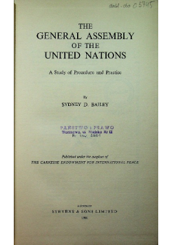 The general assembly of the united nations