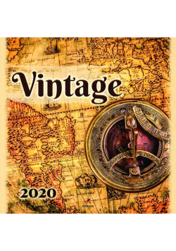Kalendarz 2020 ścienny kwadrat Vintage