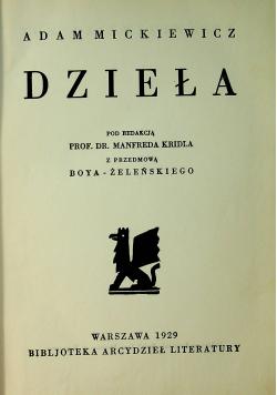 Mickiewicz Dzieła 10 tomów 1929 r.